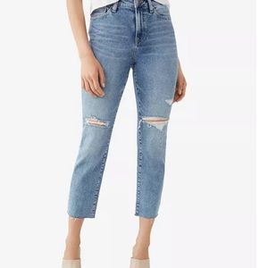 True Religion Starr straight fit destructed jeans with biteout hem